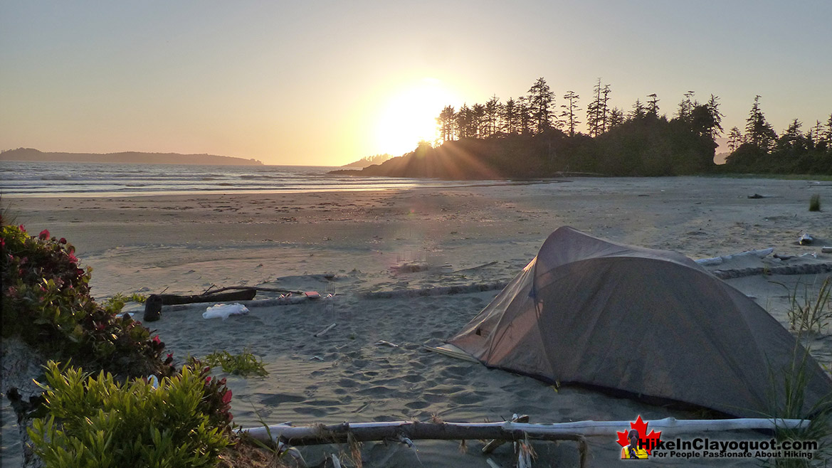 Vargas Island Tent Sunset